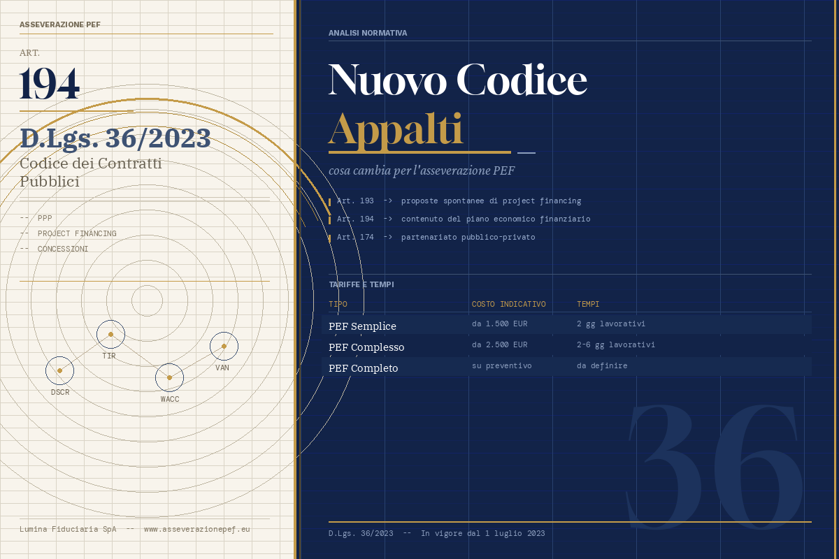 Asseverazione PEF e Nuovo Codice Appalti 2024 (D.Lgs. 36/2023): cosa cambia